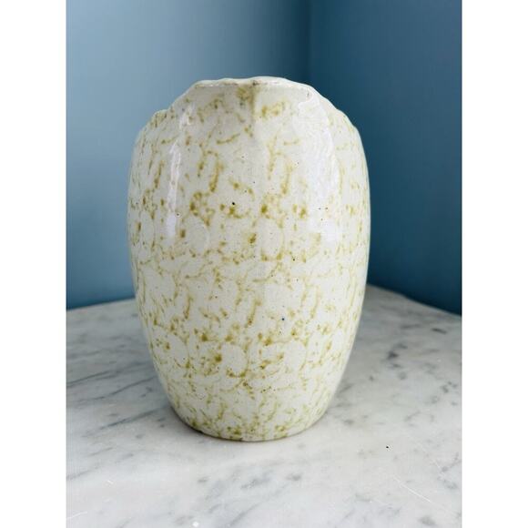 Vintage Stoneware 7” Pitcher Cream Brown Morton ? Pottery Vase Home Decor - Picture 10 of 13